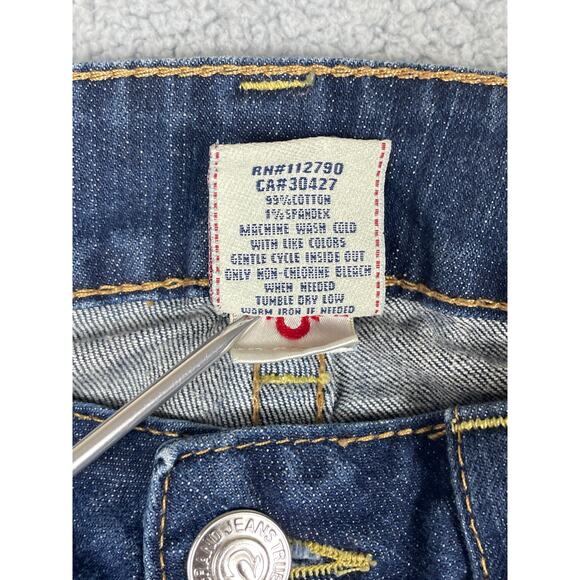 True Religion Womens Size 30 Stella Low Waisted Blue Denim Jeans - Picture 3 of 12